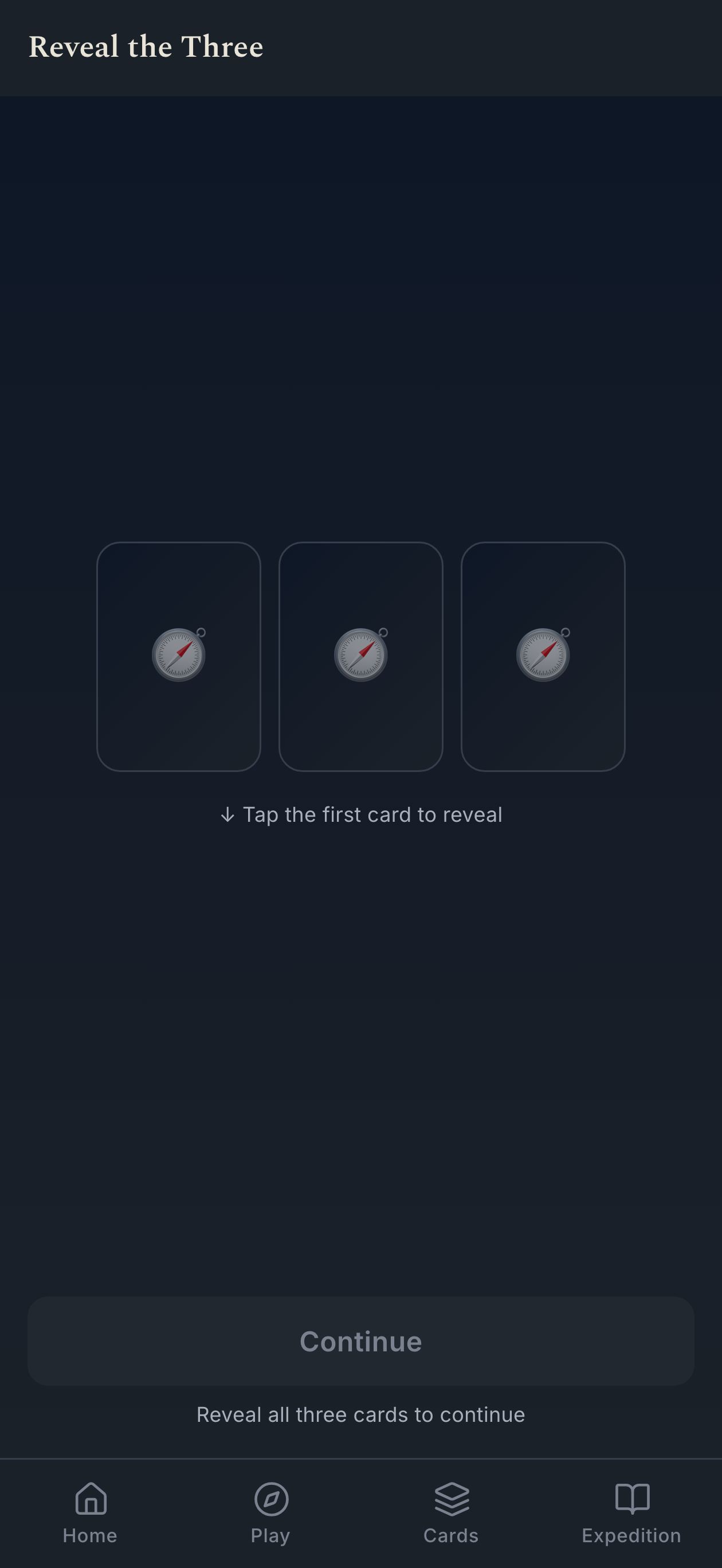 Play - Card Reveal